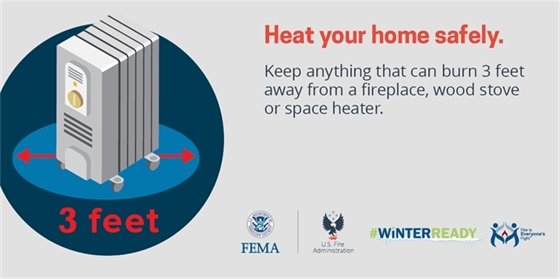 Heat your home safely message from Ready.gov