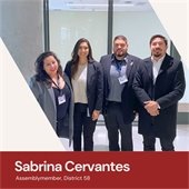 City council standing with Assemblymember Sabrina Cervantes in Sacramento