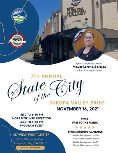 7th annual State of the City invitation. November 16, 2021