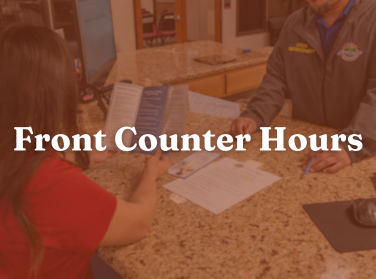 Front Counter Hours